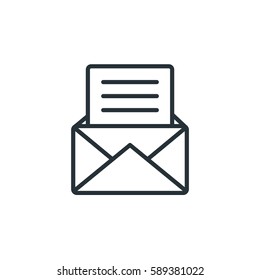 Mail with text vector icon
