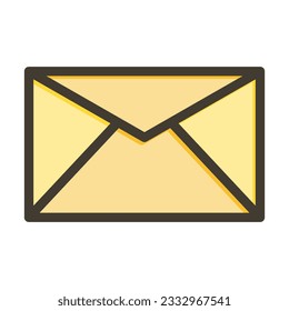 Mail Thick Line Filled Colors For Personal And Commercial Use.

