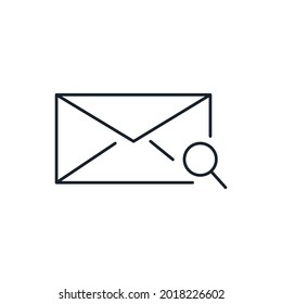 Mail thin line icon stock illustration. Simple Set of Email Line Icons. Message