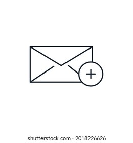 Mail thin line icon stock illustration. Simple Set of Email Line Icons. Message