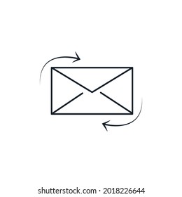 Mail thin line icon stock illustration. Simple Set of Email Line Icons. Message
