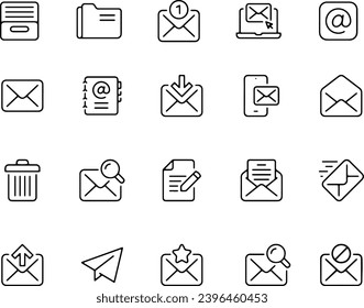 MAIL  thin line vector design icon