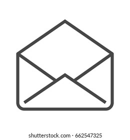 Mail Thin Line Vector Icon. Flat icon isolated on the white background. Editable EPS file. Vector illustration.