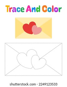 Mail tracing worksheet for kids