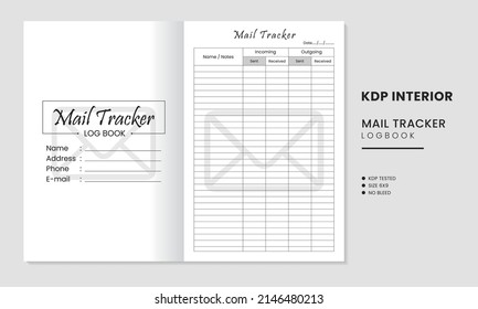 MAIL TRACKER LOGBOOK KDP INTERIOR