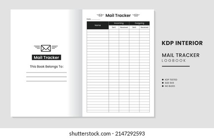 Mail Tracker Logbook KDP Interior