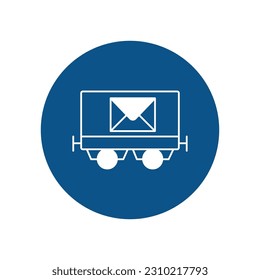 Mail tram  Vector Icon with trendy background colors that can easily edit or modify

