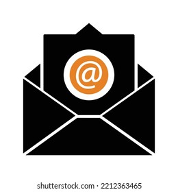 Mail transfer letter message icon | Black Vector illustration |