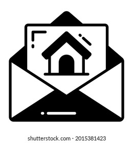 mail trendy icon, glyph style isolated on white background. Symbol for your web site design, logo, app, UI.