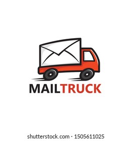 Mail Truck Logo Template Design