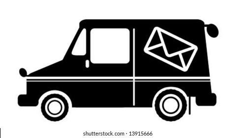 Mail Truck Outline