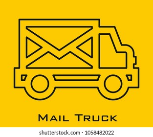 Mail Truck vector icon