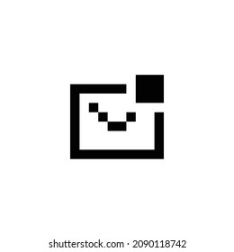 mail unread pixel perfect icon design. Flat style design isolated on white background. Vector illustration