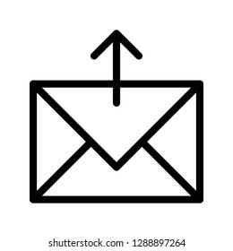 mail upload line icon