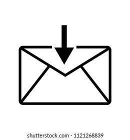 Mail upload symbol icon vector icon. Simple element illustration. Mail upload symbol symbol design. Can be used for web and mobile.