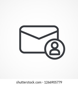 Mail, user icon. Personal mail icon vector design
