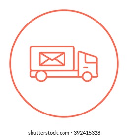 Mail van line icon.