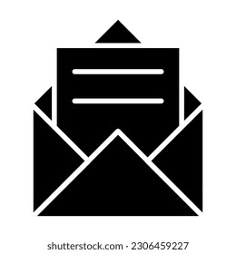 Mail Vector Glyph Icon For Personal And Commercial Use.
