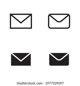 Mail vector icon for apps and web sites