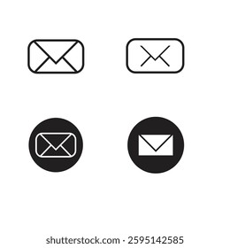 Mail vector icon art set 