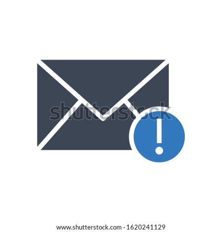 Mail vector icon in blue gray color