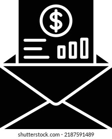 Icono de vector de correo. Se puede usar para imprimir, móviles y aplicaciones web.