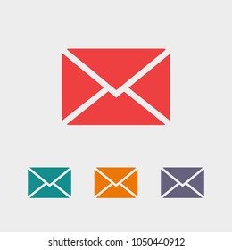 Mail vector icon. E-mail icon, Envelope illustration, message