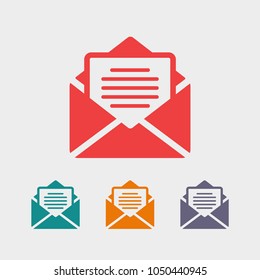 Mail vector icon. E-mail icon, Envelope illustration, message