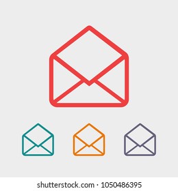 Mail vector icon. E-mail icon, Envelope illustration, message