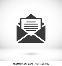 Mail vector icon. E-mail icon, Envelope illustration, message