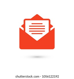 Mail vector icon. E-mail icon, Envelope illustration, message