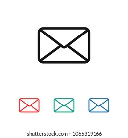 Mail vector icon. E-mail icon, Envelope illustration, message