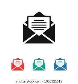 Mail vector icon. E-mail icon, Envelope illustration, message