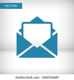 Mail vector icon. E-mail icon, Envelope illustration, message