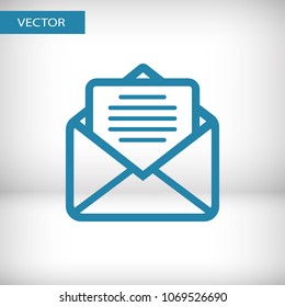 Mail vector icon. E-mail icon, Envelope illustration, message