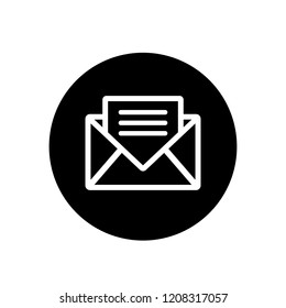 Mail vector icon. E-mail icon, Envelope illustration.