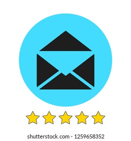 Mail vector icon. E-mail icon, Envelope illustration, message