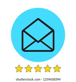 Mail vector icon. E-mail icon, Envelope illustration, message