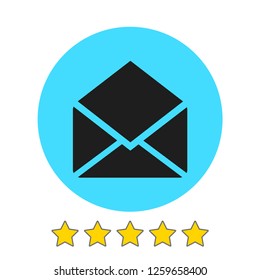 Mail vector icon. E-mail icon, Envelope illustration, message