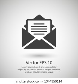 Mail vector icon. E-mail icon, Envelope illustration, message