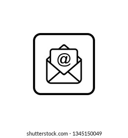 Mail vector icon. E-mail icon. Envelope illustration. Message