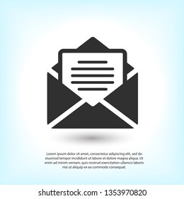 Mail vector icon. E-mail icon, Envelope illustration, message
