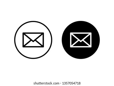 Mail vector icon. E-mail icon. Envelope illustration. Message