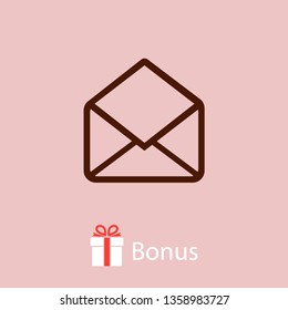 Mail vector icon. E-mail icon, Envelope illustration, message