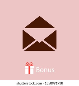 Mail vector icon. E-mail icon, Envelope illustration, message
