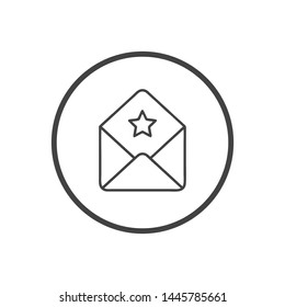 Mail vector icon. E-mail icon. Envelope illustration. message