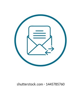 Mail vector icon. E-mail icon. Envelope illustration. message