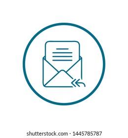 Mail vector icon. E-mail icon. Envelope illustration. message