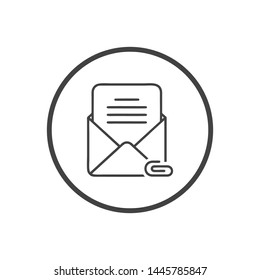 Mail vector icon. E-mail icon. Envelope illustration. message