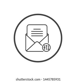 Mail vector icon. E-mail icon. Envelope illustration. message